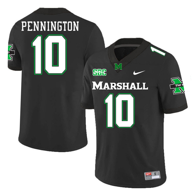 Marshall Thundering Herd #10 Chad Pennington College Football Jerseys,Uniforms-Black